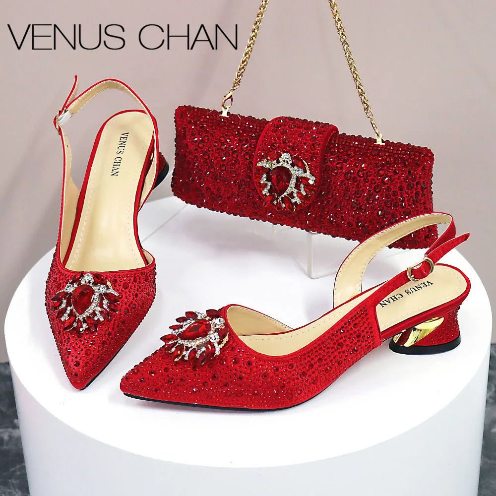 2024 Ladies High Quality Women's Pumps And Bag Italian Fashion Design Silver Mixed Color Bag For Nigeria Wedding Party