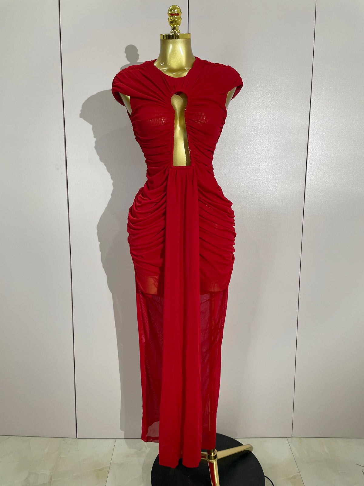 Sexy Sleeveless O-Neck Bodycon Mesh Long Dress 2025 Women Hollow Out Celebrate Fashion Show Celebrity Evening Party Club Dress
