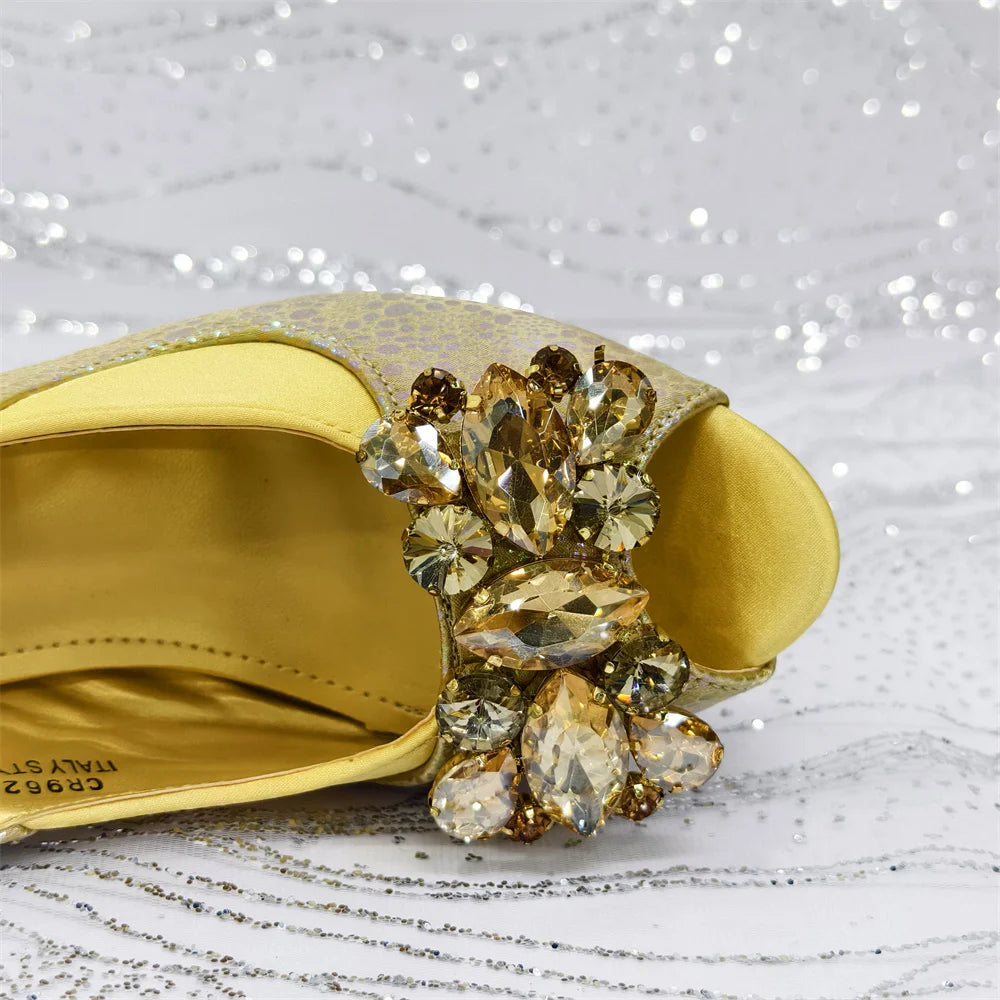 Venus Chan 2025 Fashionable Orange Open Toe Women's Sandals with Matching Bag Set - Perfect for Weddings and Parties