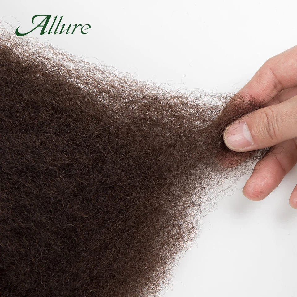 Afro Kinky Bulk QVR Human Hair For Mini Twist Braiding Loc Extensions & Crochet afro Kinky Curly bulk Hair For Dreadlocks 50g