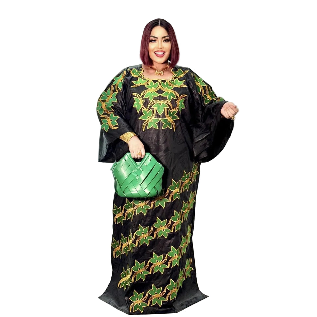 African Attire For Women Abaya Embroidery Plus Size Elegant Party Church Dress
