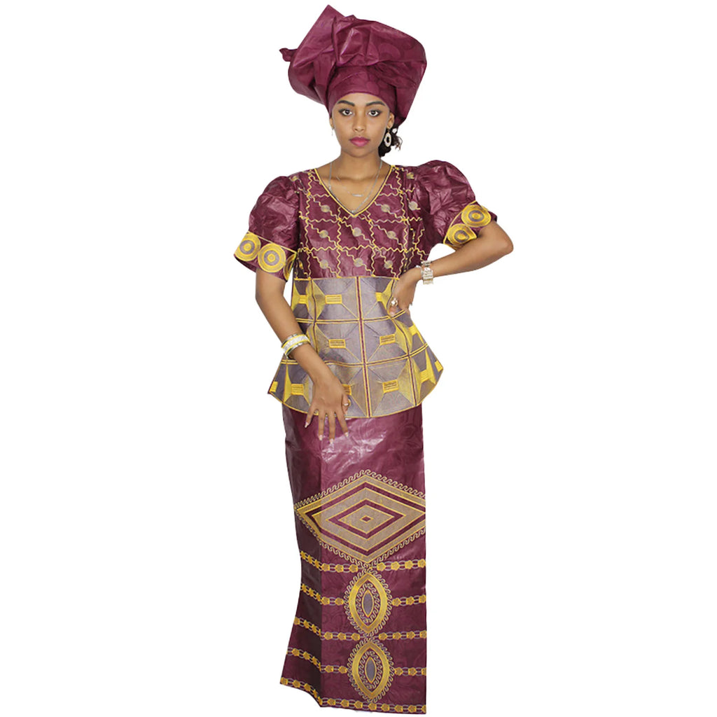 African Attire For Women Abaya Embroidery Plus Size Elegant Party Church Dress