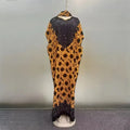 2025 New Fashion Middle Eastern Glitter Style Loose Pocket Robe African Print Elegant Ladies Plus Size Party Dress