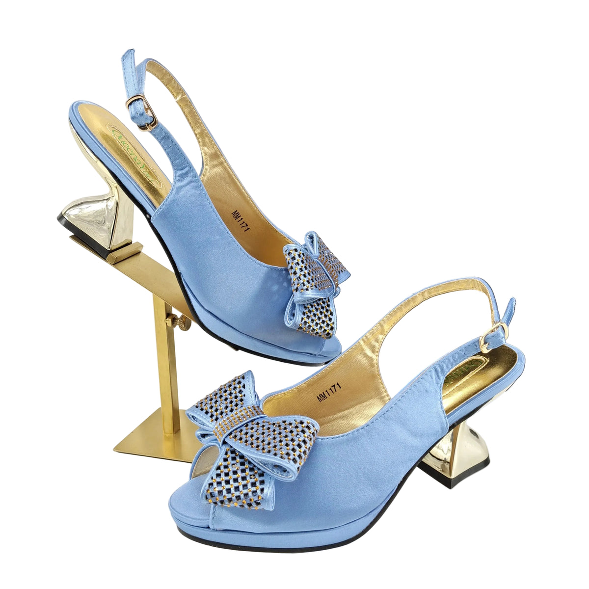 Elegant Women High Heels for Peep Toe Good Material Rhinestone Wine Sandals Italian Design Shoes and Bags Matching