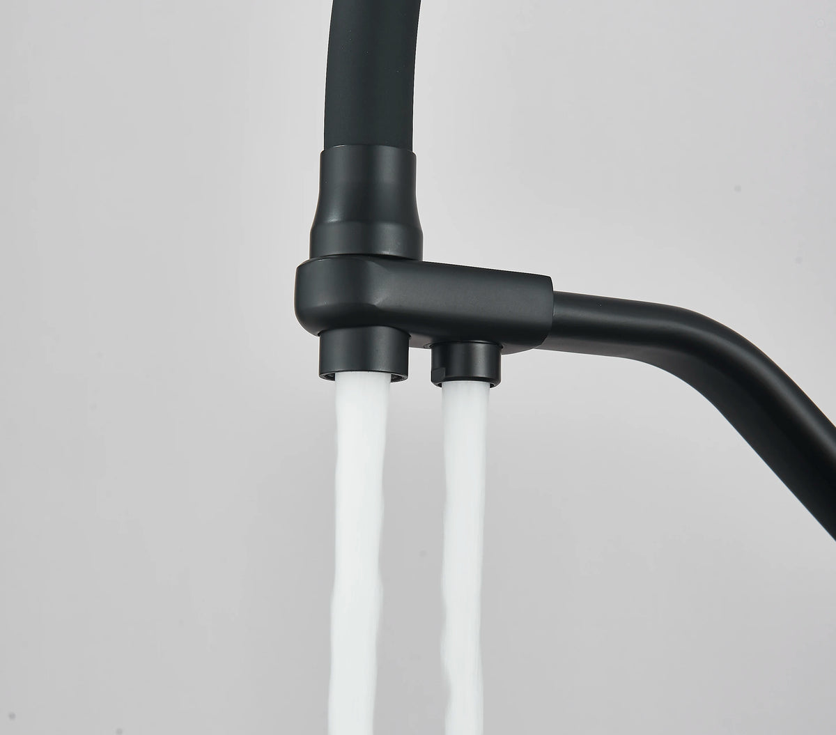 Matte Black 304 Stainless Steel kitchen Sinks Cold And Hot Water Mixer With Soap Dispenser And Cup Disher