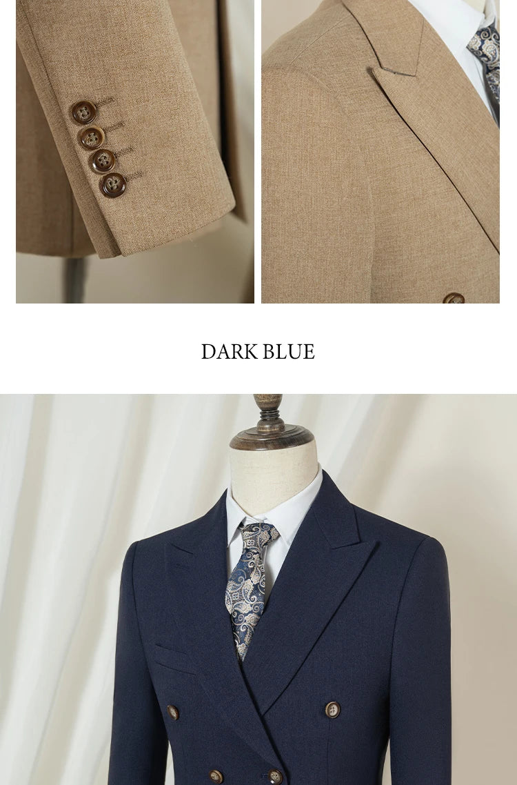 ST Cassy new Elegant Man Suit Two-piece dress light blue Modern Wedding Party Suits for Men Stylish Business office suit tuxedo