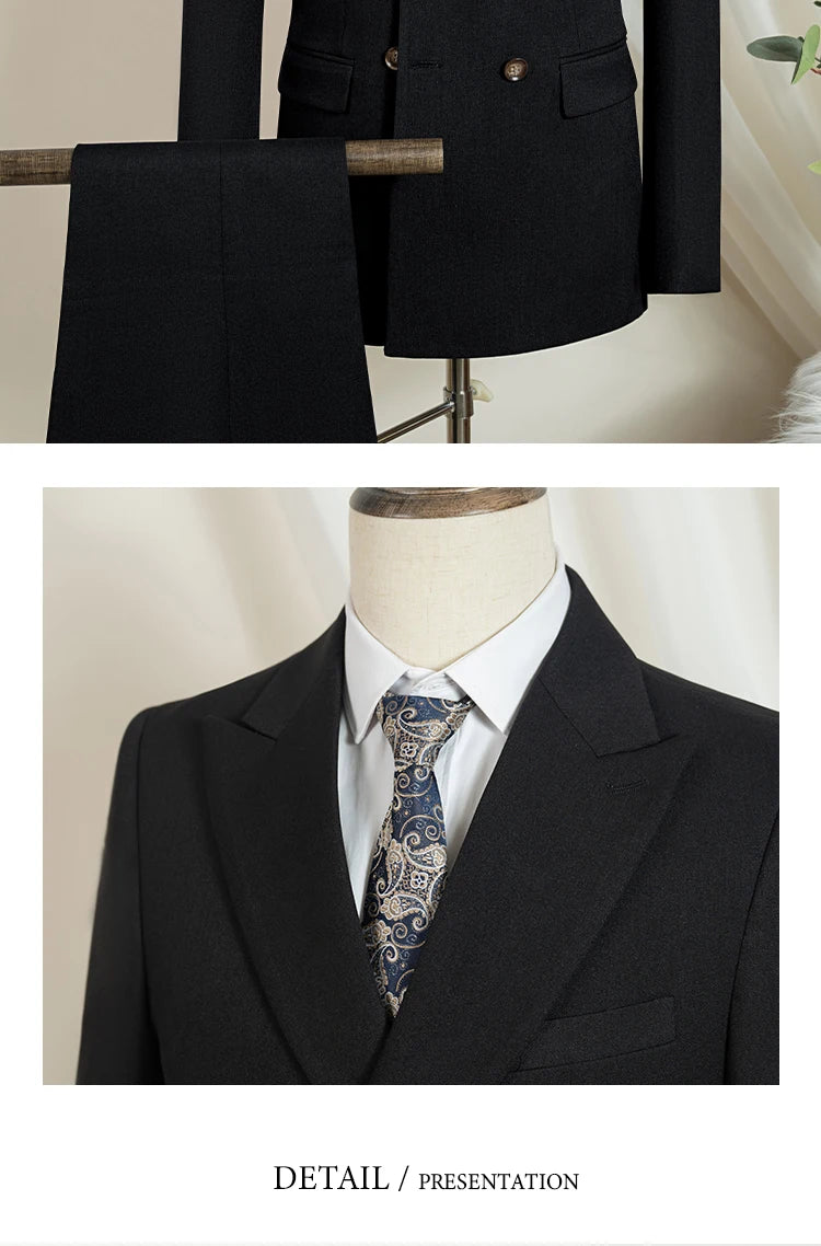 ST Cassy new Elegant Man Suit Two-piece dress light blue Modern Wedding Party Suits for Men Stylish Business office suit tuxedo