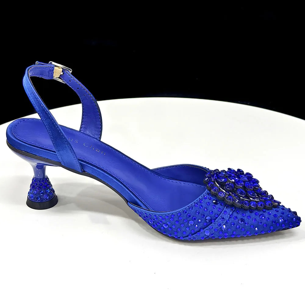 Venus Chan Pink Butterfly High Heels And Bag Set for Women Elegant Italian Design for Parties And Weddings Pointed Toe Slingbacks