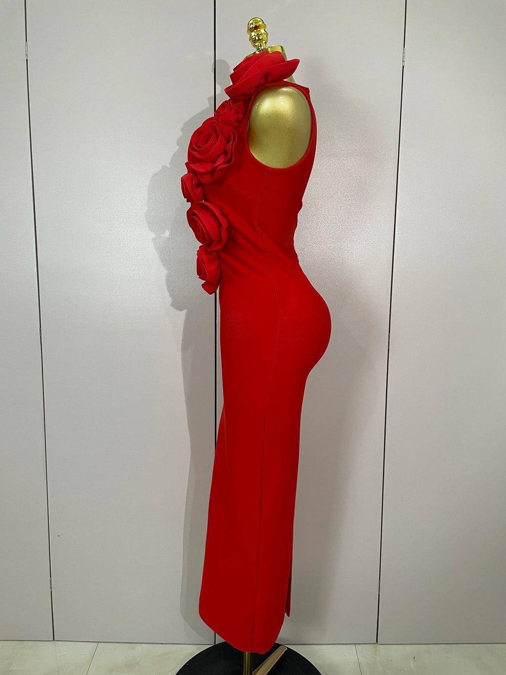 2025 Sexy Fashion Black 3D Flower Sleeveless Bodycon Long Bandage Dress Women Celebrity Elegant Party Birthday Dress Vestidos
