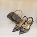 Ladies High Quality Women's Pumps And Bag Italian Fashion Design Green Colors Bag And Heels Shoes For Nigeria Wedding Party