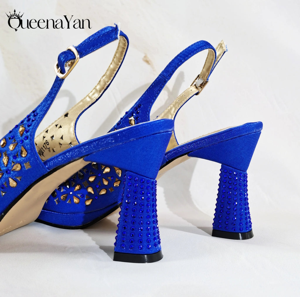 2025 Elegant Nigerian Style Women's Peep Toe Heel Shoes With Matching Handbag Set Stunning Orange Brown for Weddings and Parties