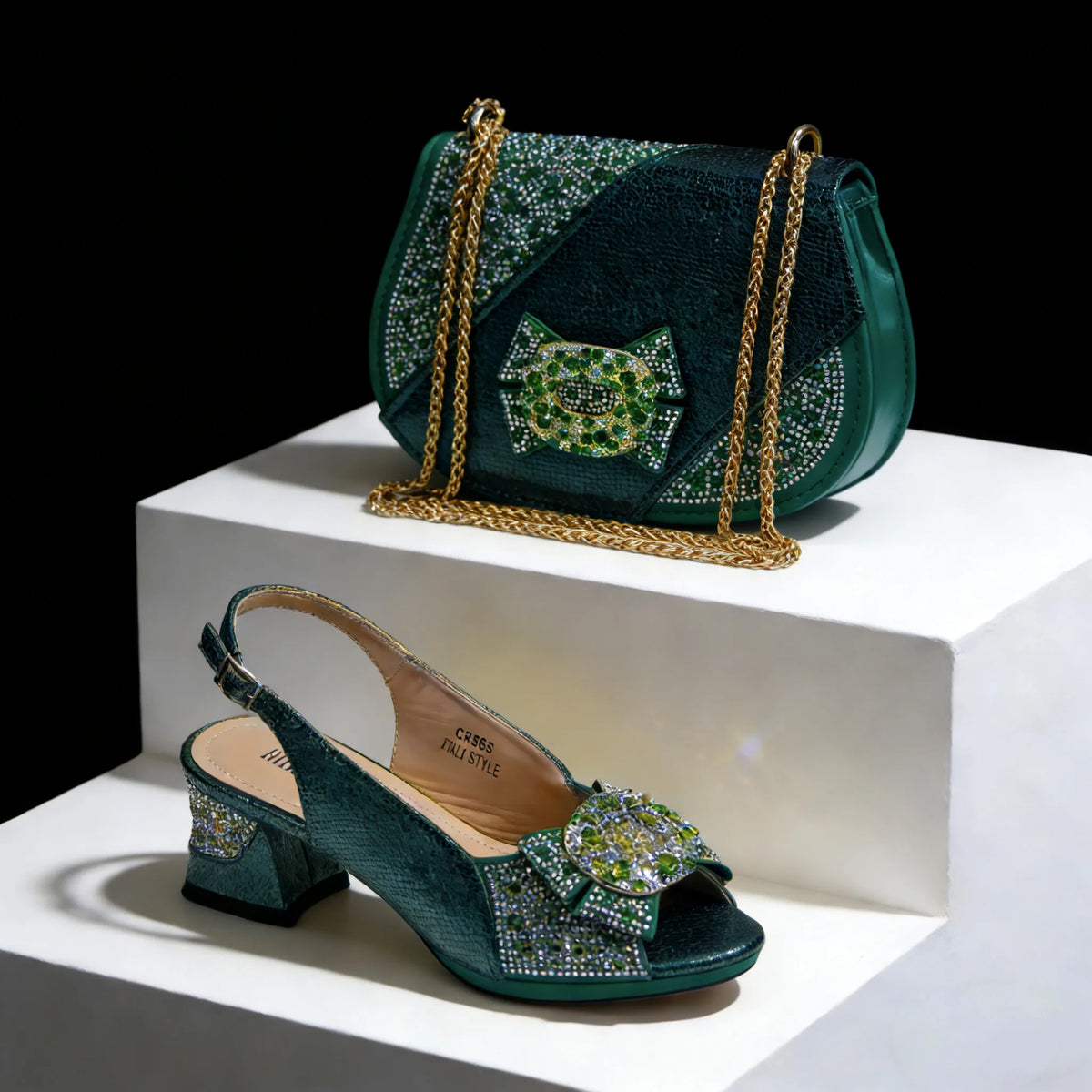 Venus Chan 2026 Elegant Rhinestone Peep Toe High Heels for Women - Italian Design Purple Sandals with Matching Handbags