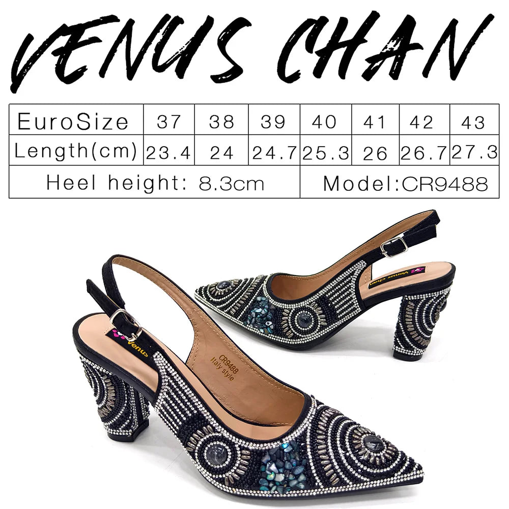 2025 Fashion Newest Arrival Orange Pointed Toe Women Sandals Shoes Matching Bag Set for Ladies Wedding Party Pump