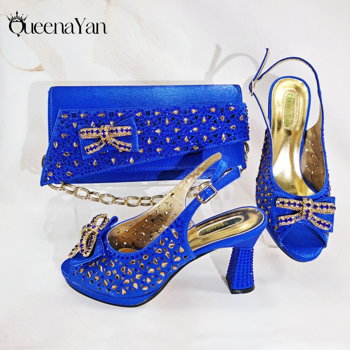 2025 Elegant Nigerian Style Women's Peep Toe Heel Shoes With Matching Handbag Set Stunning Orange Brown for Weddings and Parties
