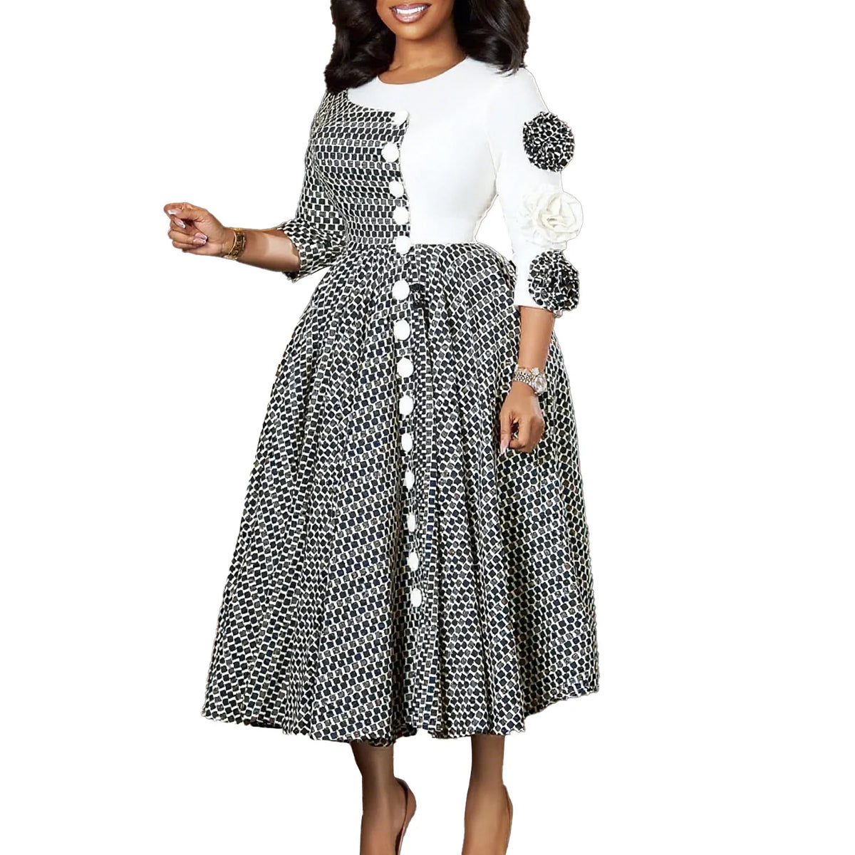 African Dresses For Women Elegant Polyester Muslim Fashion Abayas Dashiki Robe Kaftan Long Maxi Dress Turkish Africa 2025 New