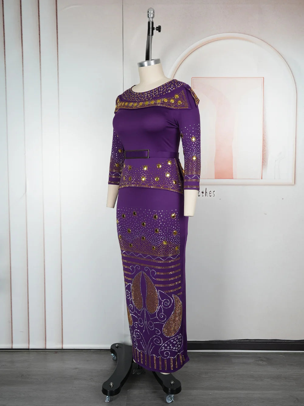 African Party Dresses for Women Elegant Turkey Muslim Wedding Evening Gown Plus Size Dashiki Diamond Bodycon Maxi Long Dress New