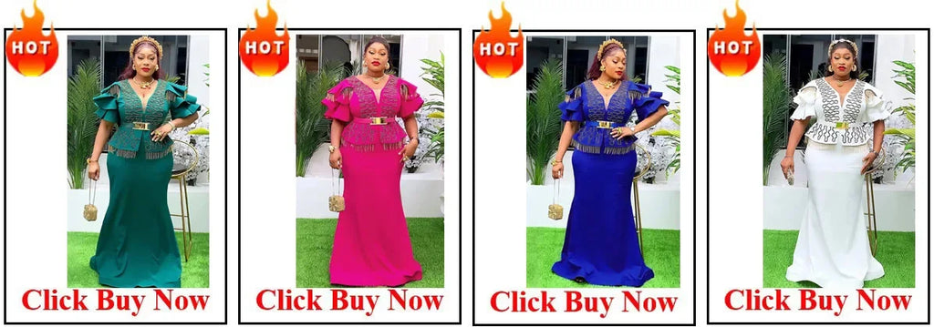 Customized Elegant African Dresses for Women Muslim Embroidery Boubou Robe Dashiki Africa Clothes Ankara Outfit Evening Gown wit