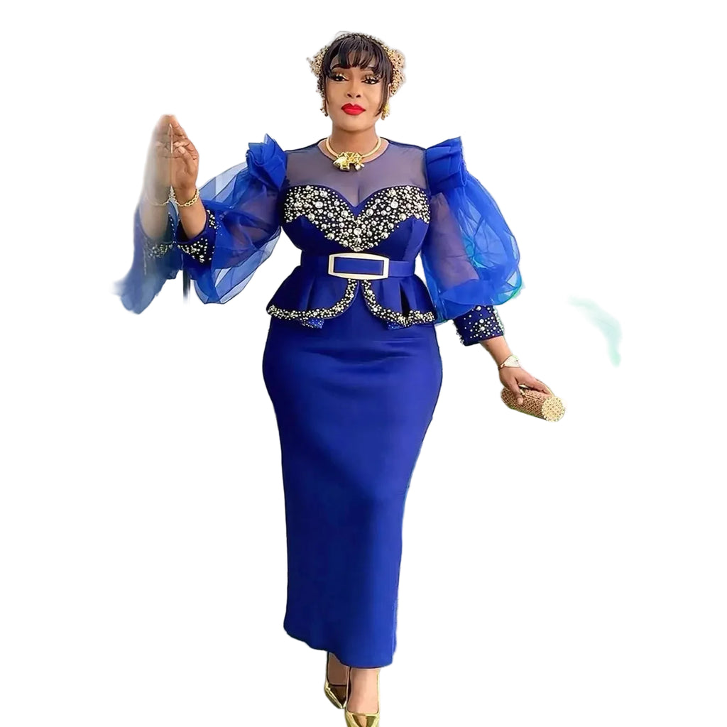 Spring Elegant African Dresses for Women 2025 New Africa Clothing Plus Size Wedding Party Long Dress Dashiki Ankara Outfits Robe