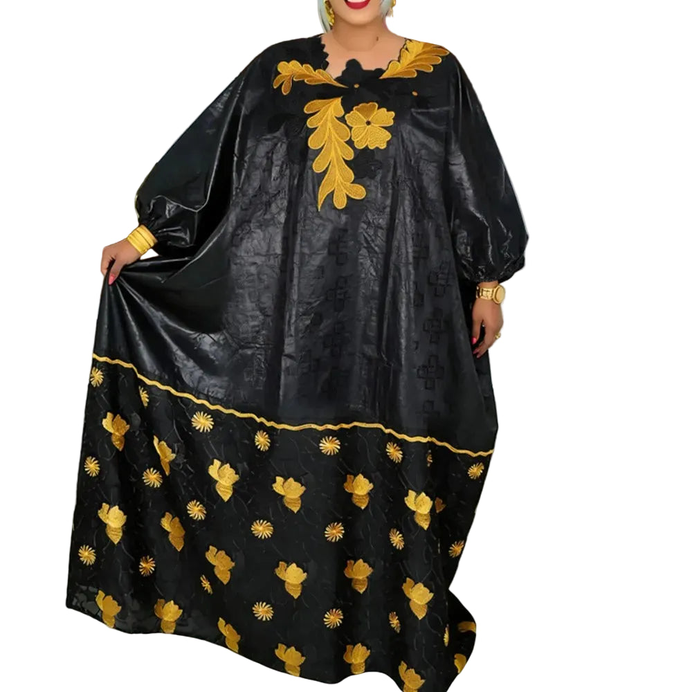 2026 African dresses for woman Kaftan Dress Embroidery Bazin Riche traditional outfit for wedding Party Church Gown Turkey Dress