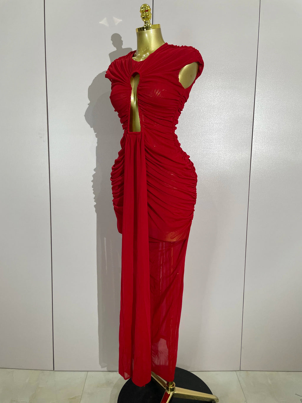 Sexy Sleeveless O-Neck Bodycon Mesh Long Dress 2025 Women Hollow Out Celebrate Fashion Show Celebrity Evening Party Club Dress