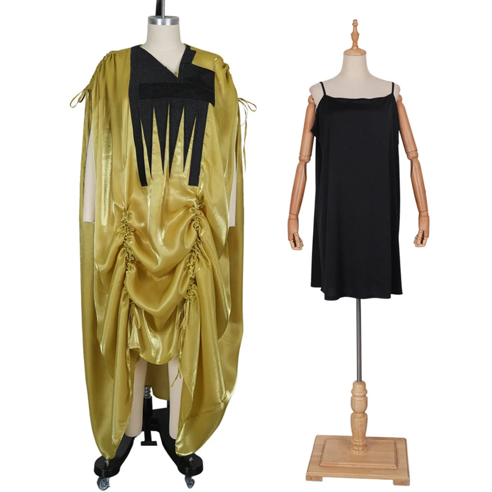 Traditional African Dresses For Women Dubai Turkey Kaftan Abayas Party Prom Birthday Evening Long Dress 2 PCS Set Clothes Boubou