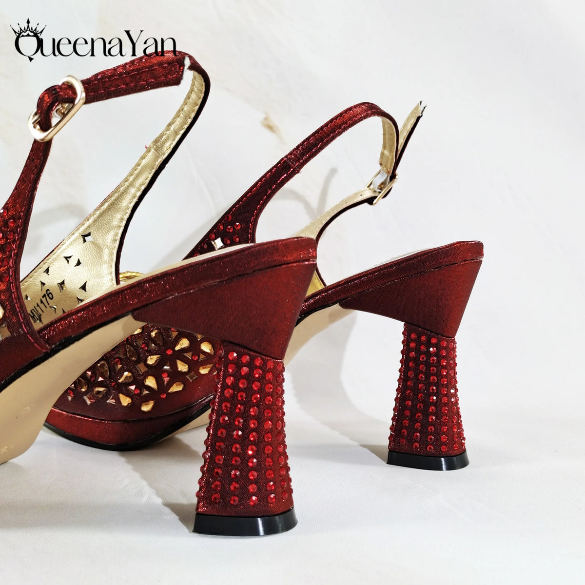 2025 Elegant Nigerian Style Women's Peep Toe Heel Shoes With Matching Handbag Set Stunning Orange Brown for Weddings and Parties