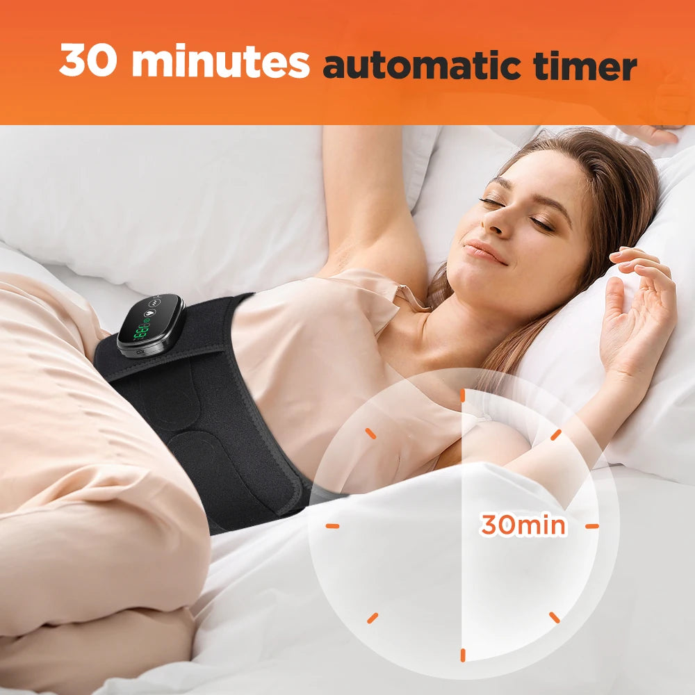 Electric Heating Waist Massager,Vibration Hot Compress Massage Belt,Lumbar Decompression Brace,Lower Back Support,Muscle Relax