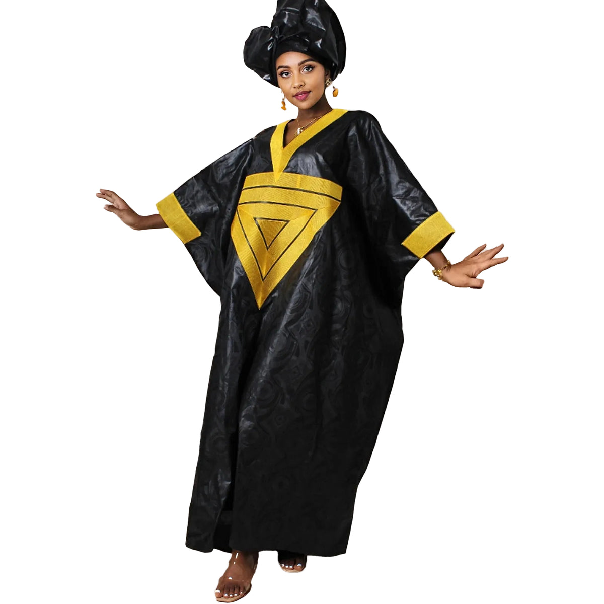 African Attire For Women Abaya Embroidery Plus Size Elegant Party Church Dress