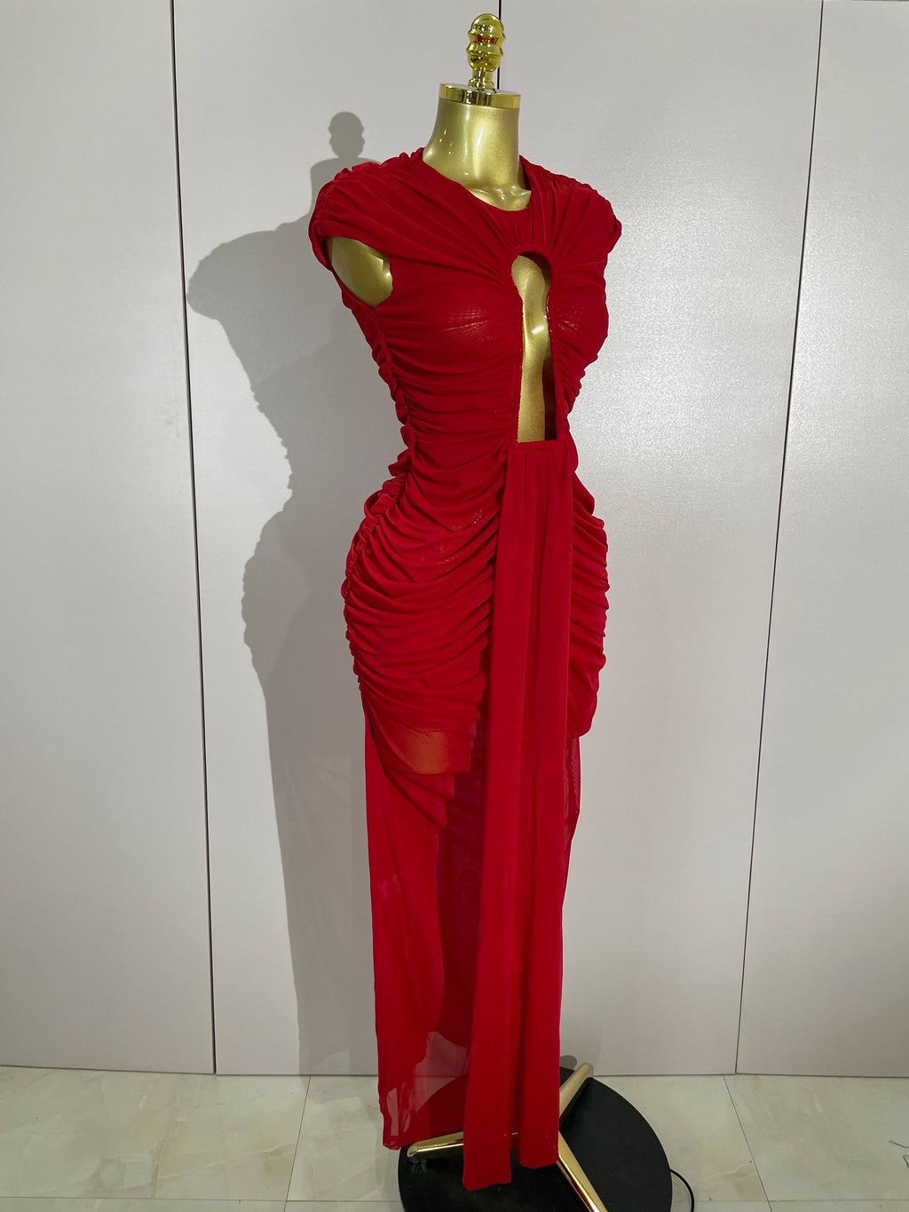 Sexy Sleeveless O-Neck Bodycon Mesh Long Dress 2025 Women Hollow Out Celebrate Fashion Show Celebrity Evening Party Club Dress