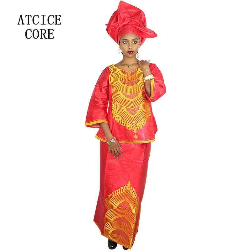 African Attire For Women Abaya Embroidery Plus Size Elegant Party Church Dress
