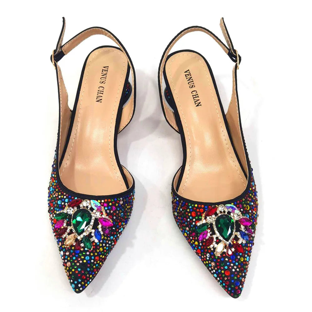 2024 Ladies High Quality Women's Pumps And Bag Italian Fashion Design Silver Mixed Color Bag For Nigeria Wedding Party