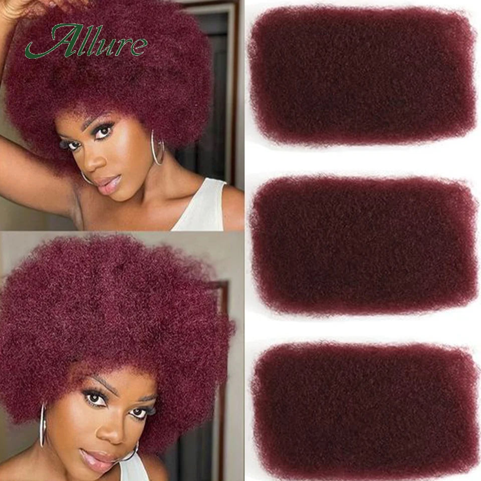 Afro Kinky Bulk QVR Human Hair For Mini Twist Braiding Loc Extensions & Crochet afro Kinky Curly bulk Hair For Dreadlocks 50g