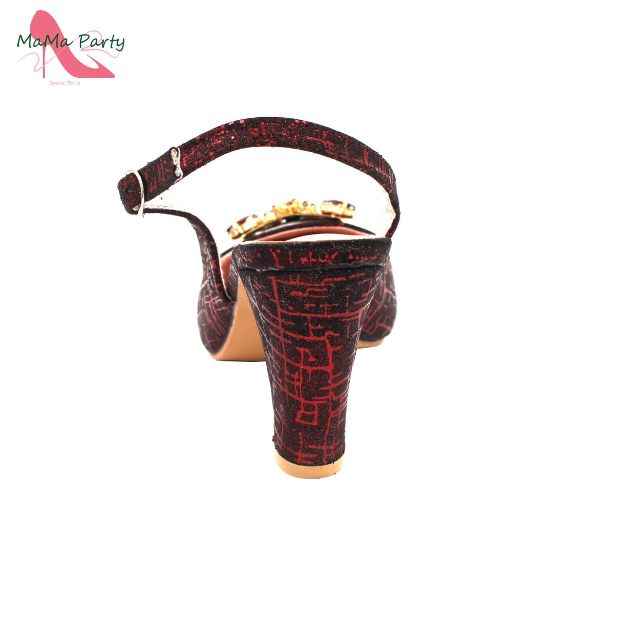 Nigerian Women Shoes and Bag Set in Gold Color High Quality New Arrivals Classics Style for Garden Party