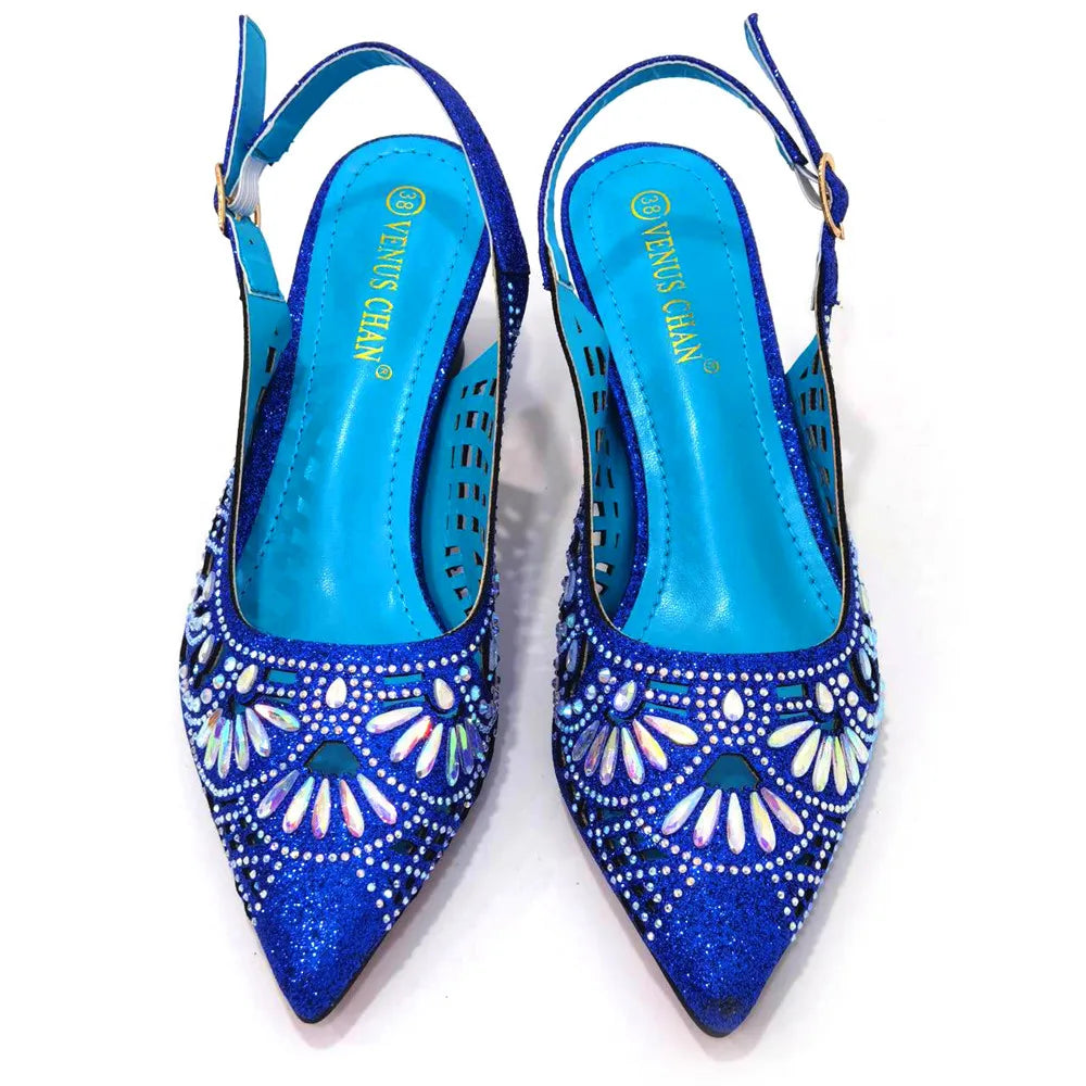 2024 Black Color Newest INS Style Elegant Party High Heels Nigeria Popular Design African Ladies Shoes And Bag Set
