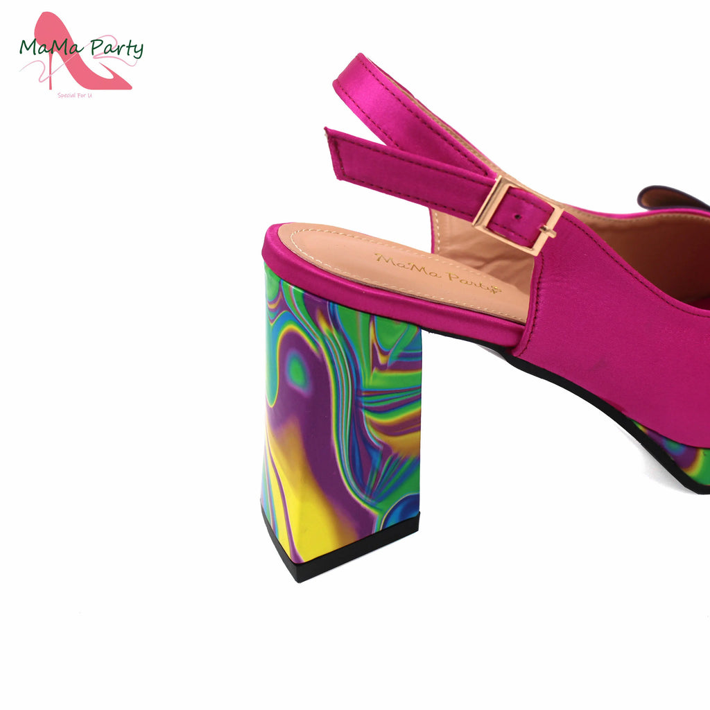 2024 Appliques Specials Italian Design Nigerian Women Shoes Matching Bag Set in Green Color INS Hot Sale Sandals
