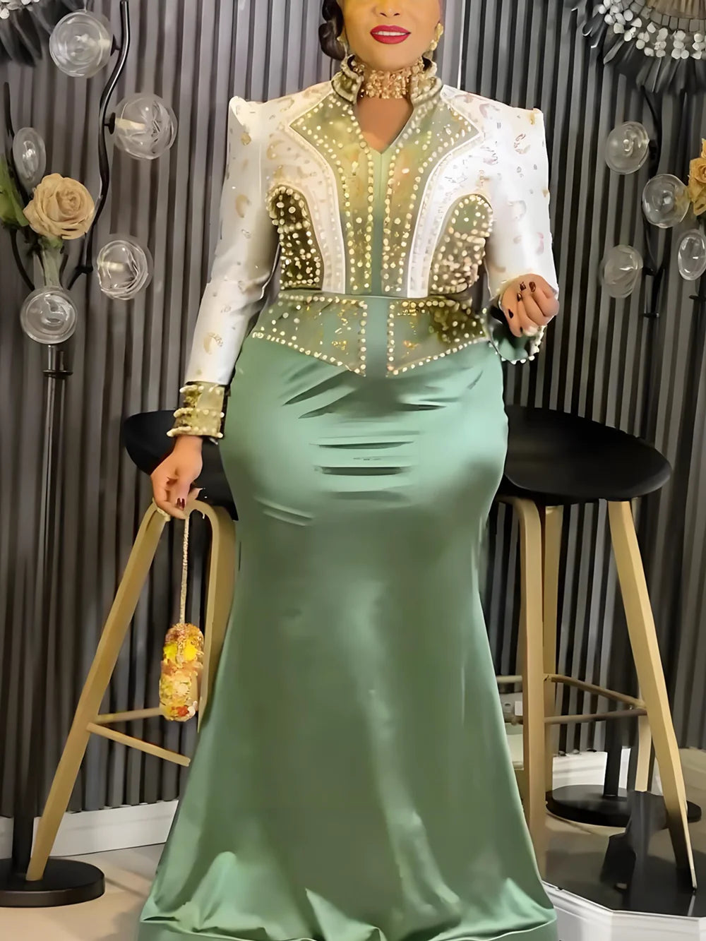 Plus Size Evening Dresses for Women African Luxury Gown Elegant Turkey Muslim Wedding Party Long Dress Ankara Ladies Clothing