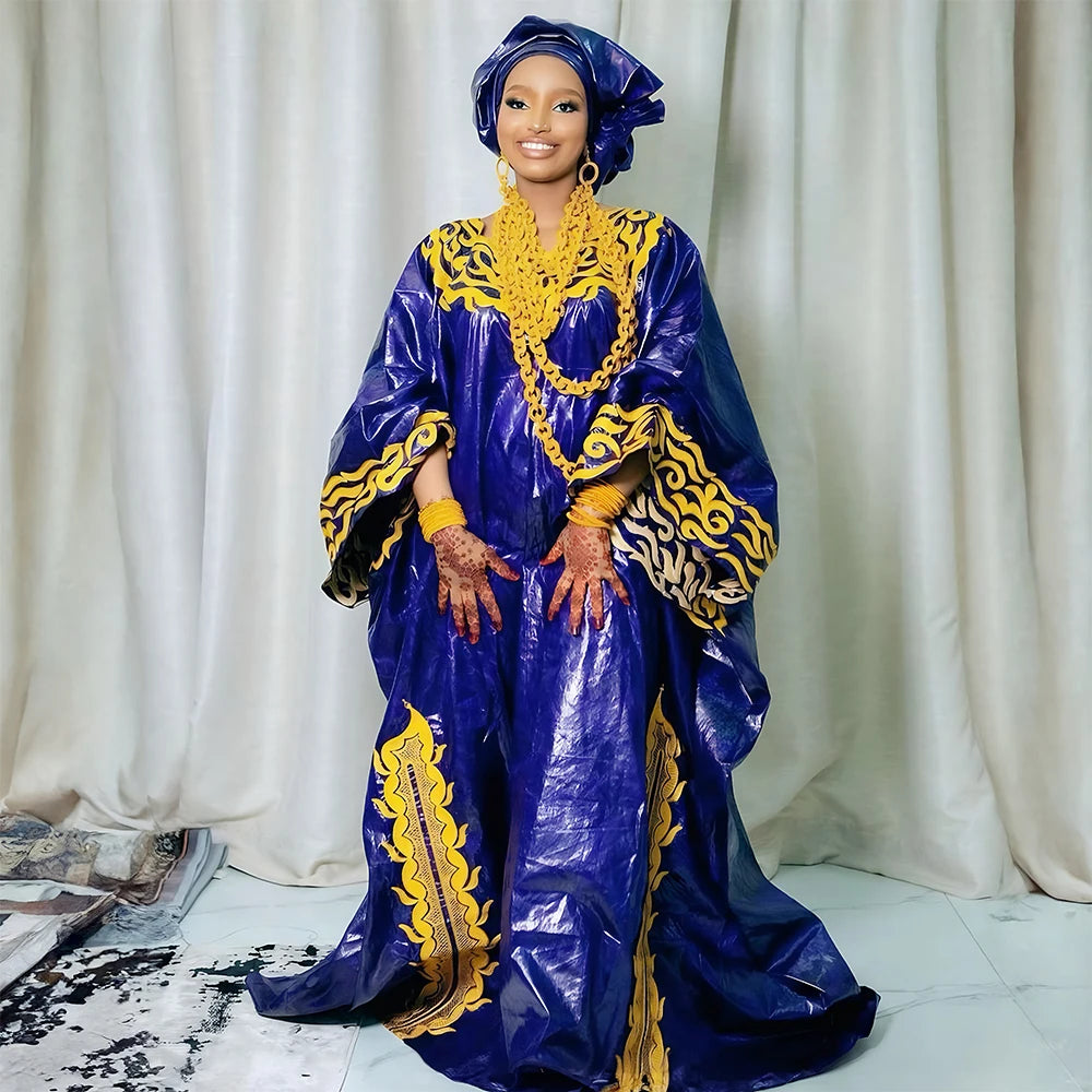 African Dresses for Women Dashiki Traditional Bazin Gown Ankara Embroidery Boubou Robe Nigeria Wedding Evening Party Dress 2026