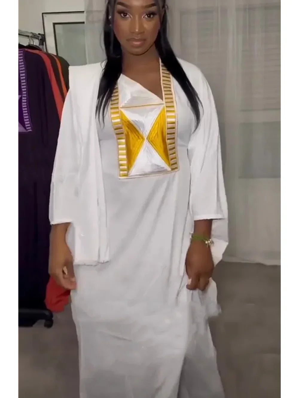 Customized Elegant African Dresses for Women Muslim Embroidery Boubou Robe Dashiki Africa Clothes Ankara Outfit Evening Gown wit