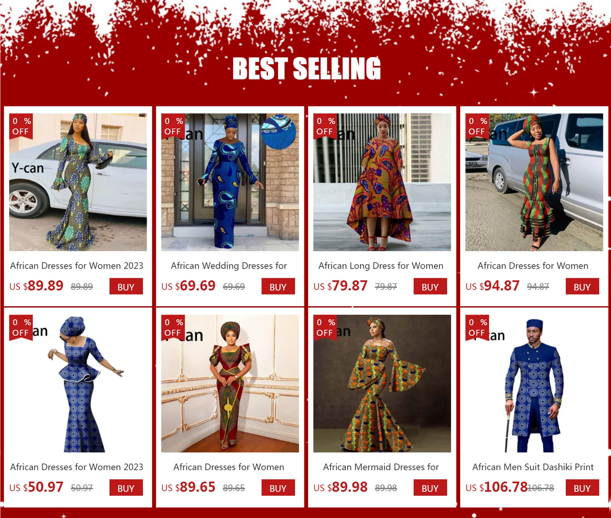 Elegant African Dresses for Women Dashiki Ankara Print Puff Sleeve Ruffles Top and Skirt 2 Pieces Sets with Headscarf 2526032