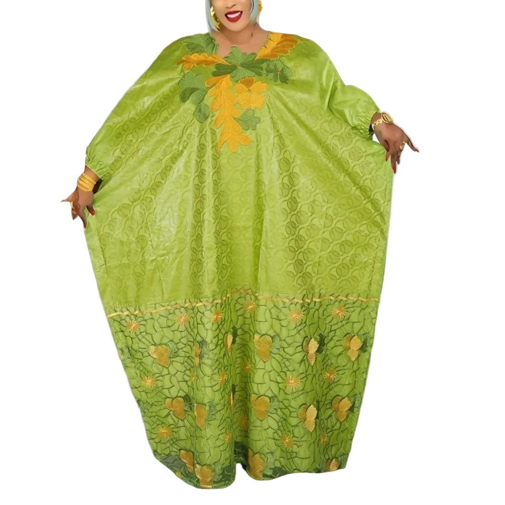 2026 African dresses for woman Kaftan Dress Embroidery Bazin Riche traditional outfit for wedding Party Church Gown Turkey Dress