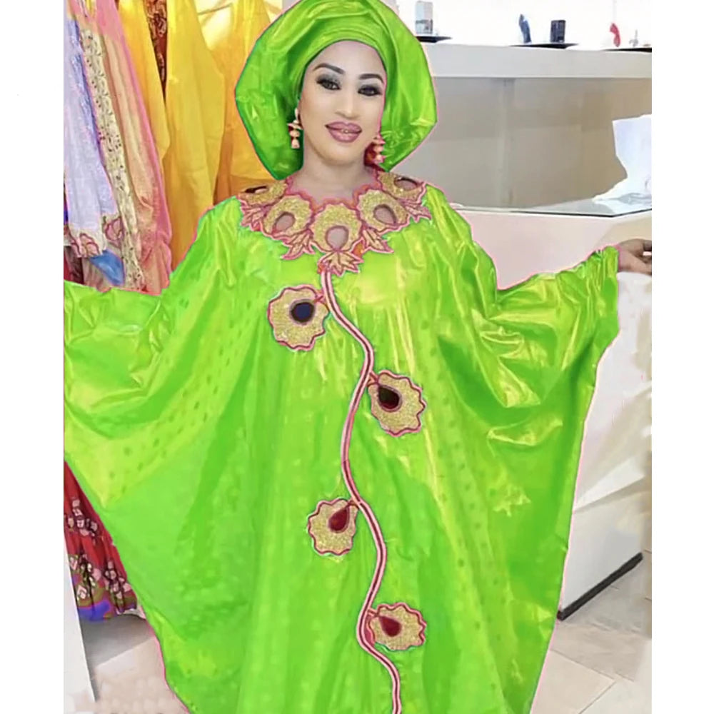 Bazin Riche Dashiki Robe Shiny Femme Traditional Wedding Party Clothing Bazin Riche Long Dresses For African Women Daily Dress