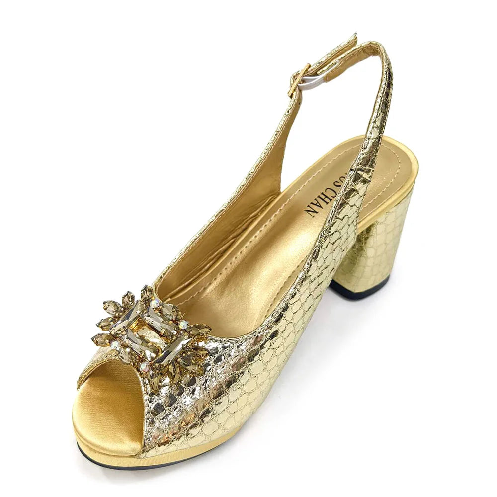 New Arrival Purple Colour Shoe and Bag Set Luxury Designer Shoes Women Matching Wedding Shoes and Bags Decorated With Rhinestone
