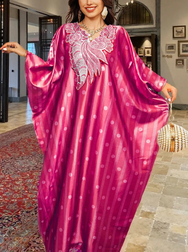 Plus Size Abayas for Women Dubai African Muslim Fashion Caftan Marocain Evening Party Dresses Boubou Djellaba Femme Outfits