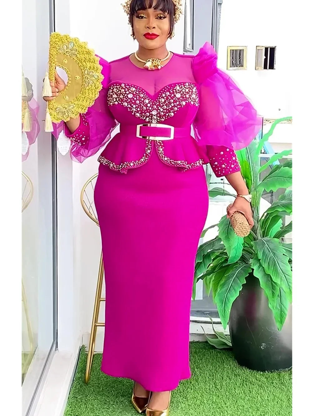 Elegant African Dresses for Women 2025 New Africa Clothing Plus Size Turkey Wedding Party Long Dress Dashiki Ankara Outfits Robe