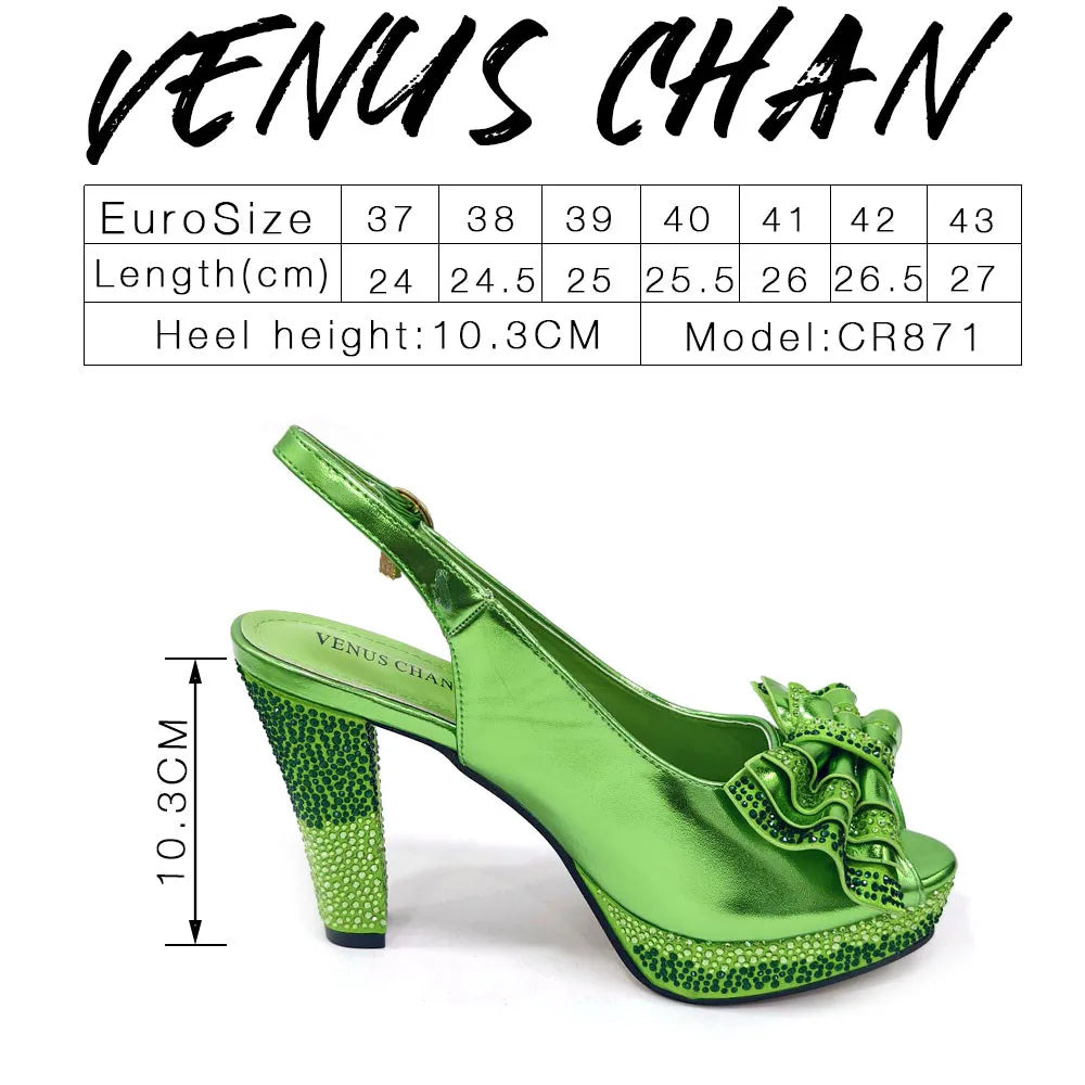 Hot Selling Satin Handmade Flowers Shoes And Bag African Women's Banquet Pointed Toe Heels Matching Shoes And Bag Wedding Party