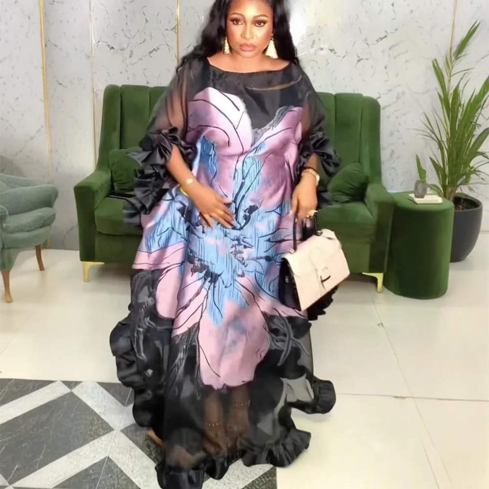 African Dresses for Women Traditional Africa Clothing Dashiki Ankara Outfits Gown Abayas Robe Muslim Kaftan Maxi Long Dress 2025