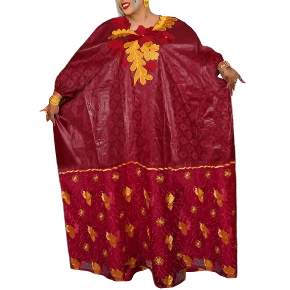 2026 African dresses for woman Kaftan Dress Embroidery Bazin Riche traditional outfit for wedding Party Church Gown Turkey Dress
