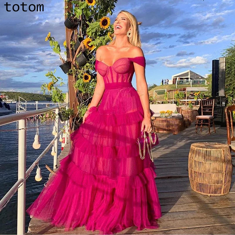 Glimmer Chic Pearls Cocktail Dresses Tassel Off the Shoulder Tassles Prom Dresses Sweetheart Pleat Vestidos De Gala Customised