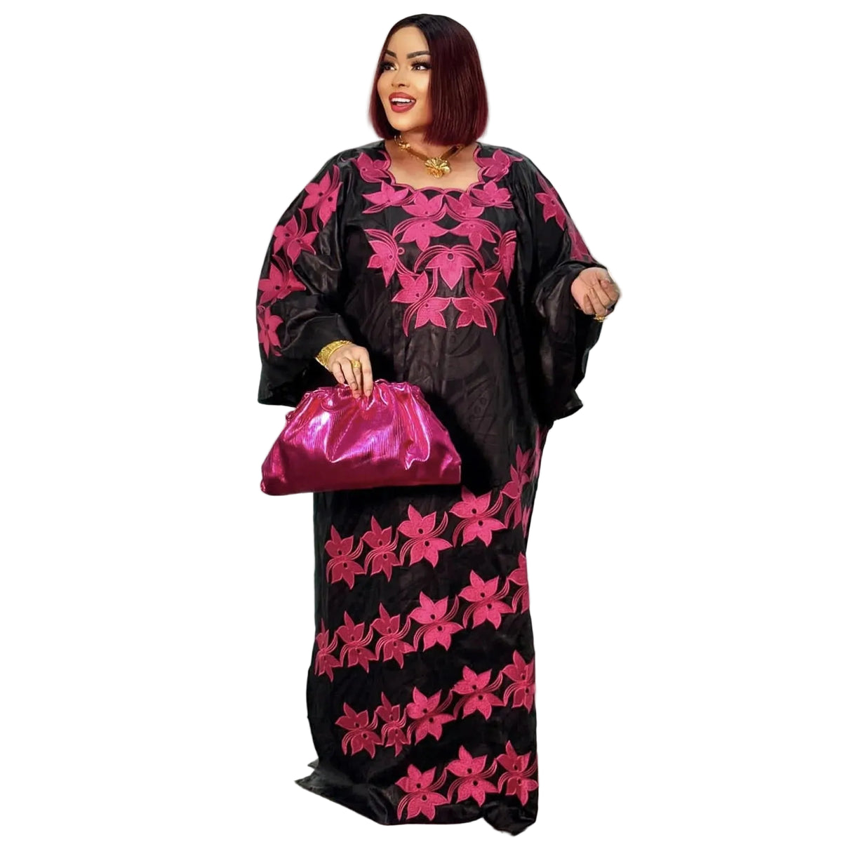 African Attire For Women Abaya Embroidery Plus Size Elegant Party Church Dress