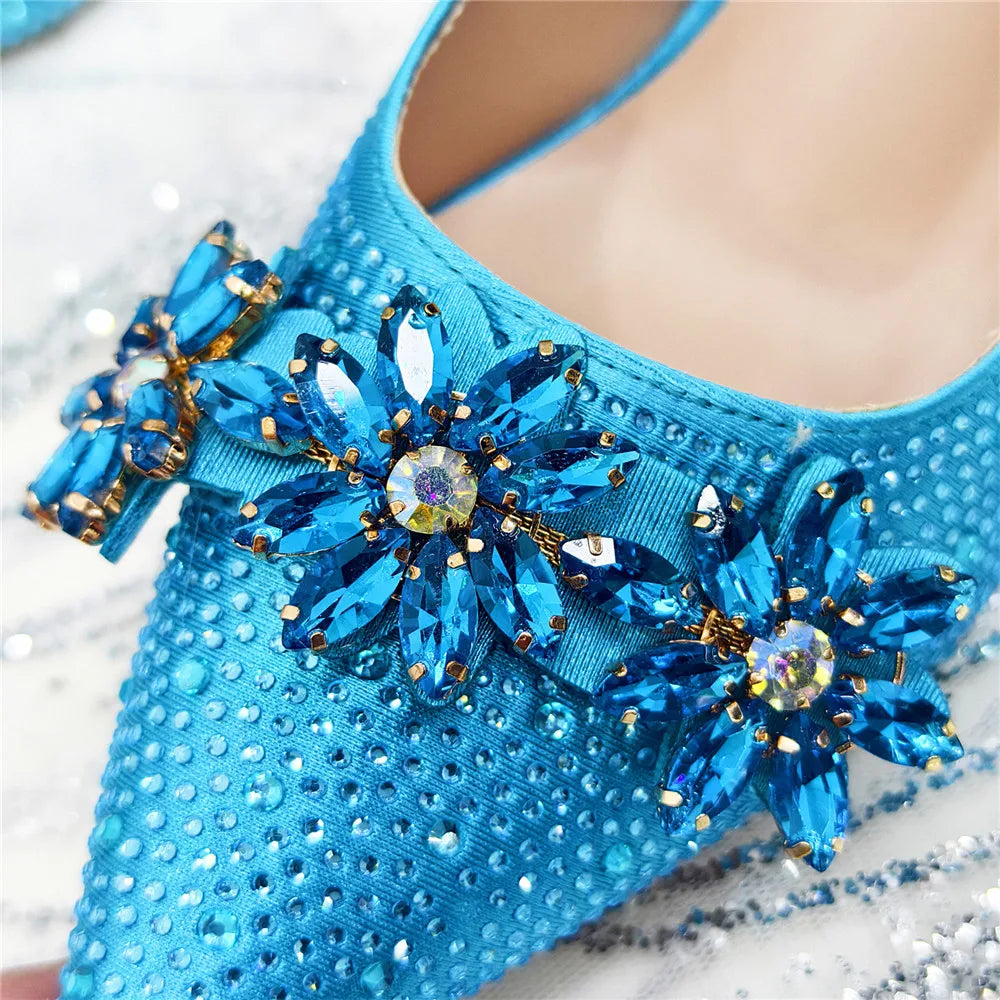 Latest Design Shoes for Women 2025 Designer Luxury Wedding Shoes Bride Party Pumps Decorated with Rhinestone Ladies Sandals